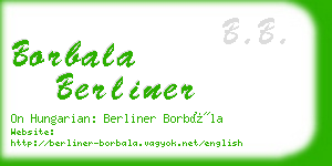 borbala berliner business card